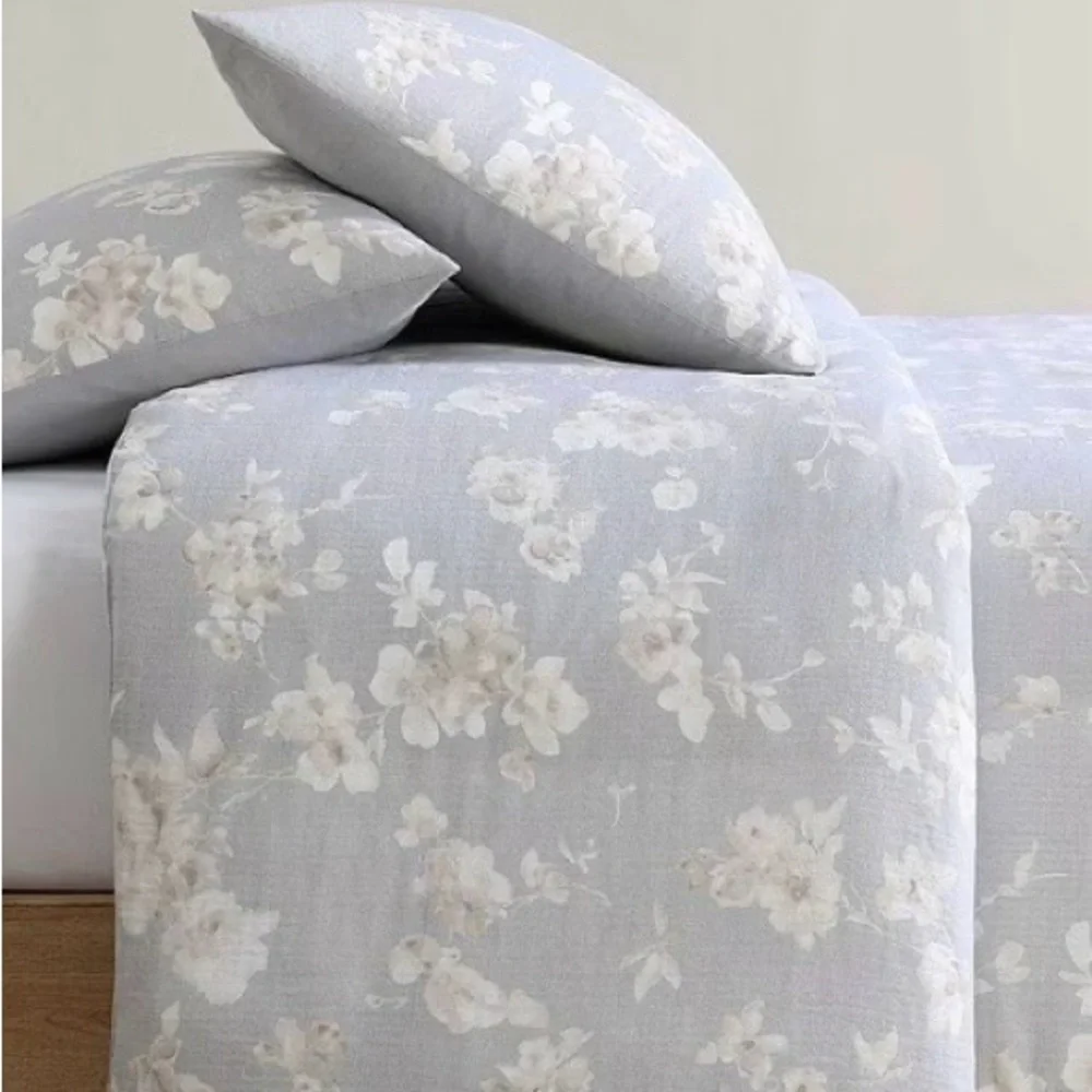 Calvin Klein Eternity Floral Cotton Reversible Duvet Set Queen
